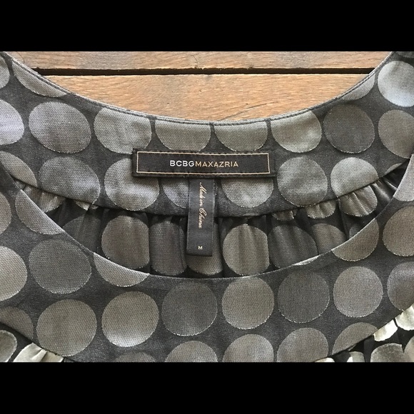 Pre-owned BCBG Max Azria Polka Dot Blouse, Size M - Picture 7 of 9